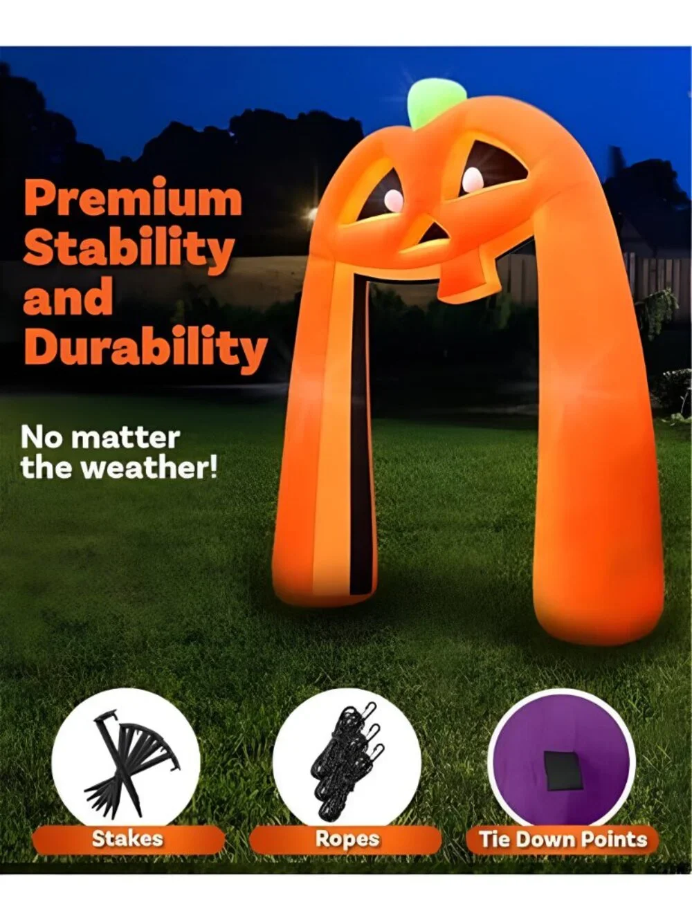 10FT Halloween Inflatables Pumpkin Archway, Halloween Pumpkin Inflatable